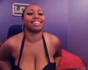 Tattooed busty booty black babe Cashmere gets squirt