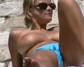 Beach big tits