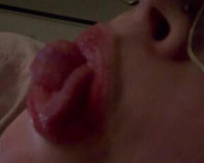 Insane split tongue licking