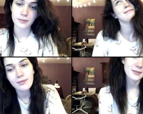 Evelynclaire lots of ass shakin and titty shakin, oral on a large black dildo in cam recording 2017-09-18_121654