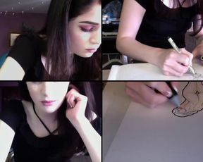 Evelynclaire fucking her tight asshole with her pink toy in cam recording 2017-08-29_012943