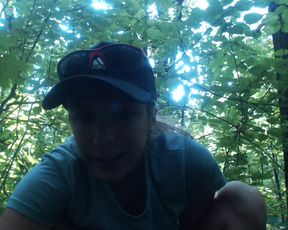 HappySloth Dildo Ride in Woods