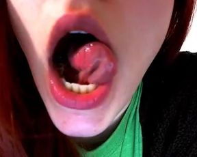 Beautiful girl tongue