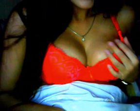 Your_hot_lady red lingerie in the dark