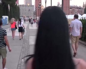 Nude Girl In Public in Barcelosa