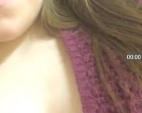 russian girl recording boobs