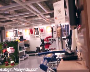 Littlesubgirl Public IKEA Shopping Fuck, Anal & Squirt
