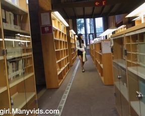 Littlesubgirl Busy Public Library Fuck, Anal, & Squirt