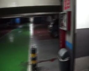 Huge Facial Cumshot on Public Stairs