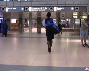 Nasty-Nastia - Nasty Stewardess - im Flughafen hart gefickt