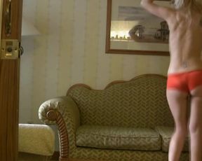 Blonde Strip in front of Couch 2
