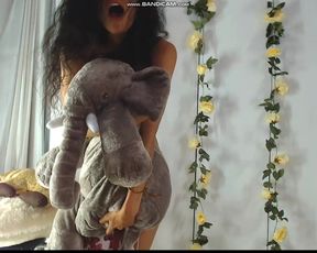 Makaylacortez plays with teddy (and flash) - Part 1