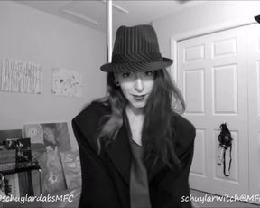 SchuylarWitch - suit and tie striptease black and white