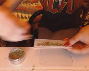 immynaynay rolls a joint and sucks cock