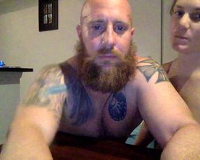 fit couple bend over table fuck cum
