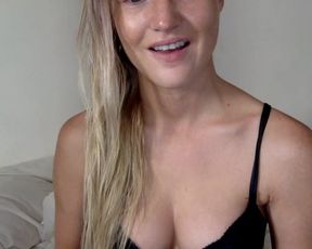 sexy blond blue panty tease
