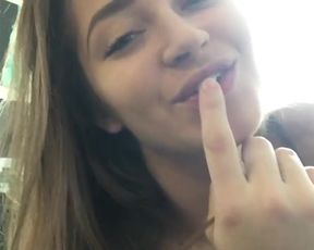 sexy babe pov blowjob bj cum swallow