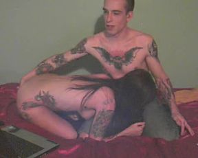Tattooed teen cam recording