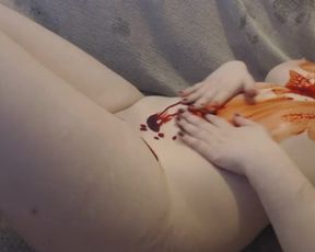 *FAKE* Bloody Vampire Masturbation - Toy Free