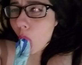 Moxie Stuffs Panties in her Pussy and Sucks the Juices out for Joseph