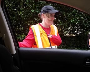 Delivery / Royal Mail Postgirl gets Cash for Public Sex