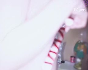 Fucking my Pussy with A Candy Cane for Christmas