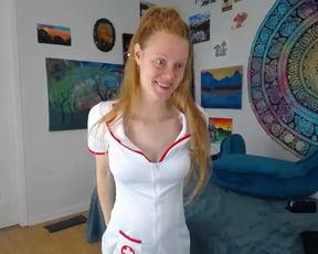 sexyredfox89, cosplay, nurse, fingering, redhead, ginge