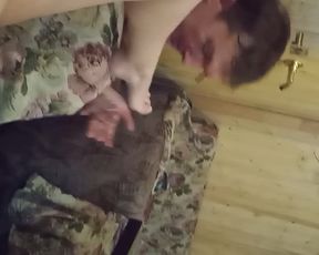 Фемдом в сауне
