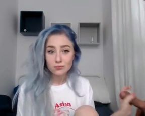 sexy blue hard fuck facial