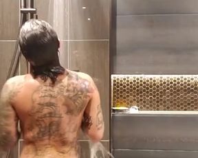 Legendary pornstar Christy Mack erotic shower