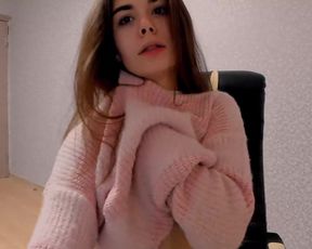 sexy shy babe takes off sweater