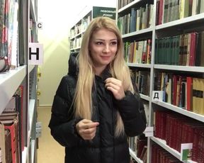 WonderVera and SweetestMary nude in a library