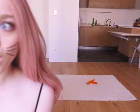 Bunny Gets Cum Shower With Fuck Machine