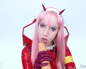 Lana Rain - Zero Two Blowjob Cum Swallow Obsession