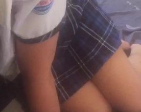 school girl sucking