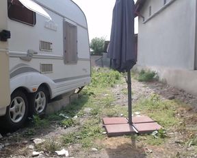 Lettali Outside Motor Home Rubbing Pussy